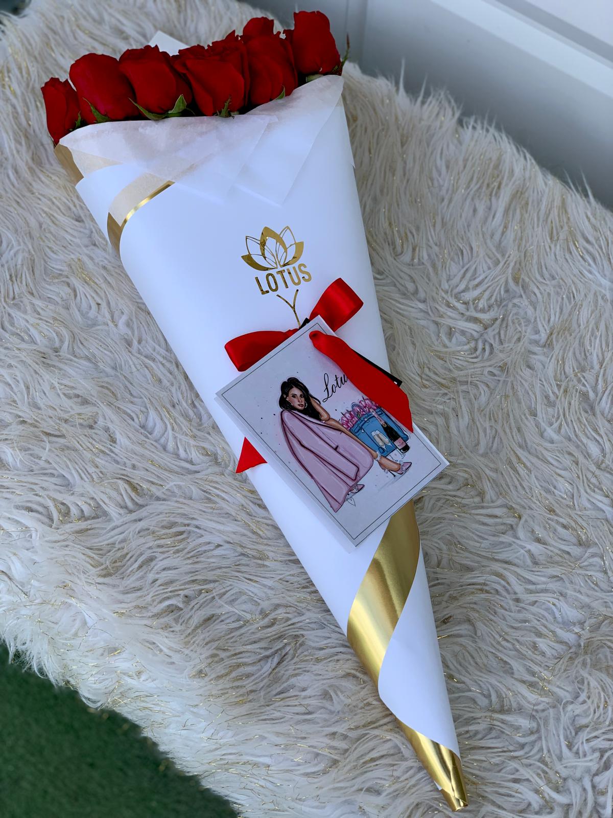 Cono de 20 Rosas - Imagen 6