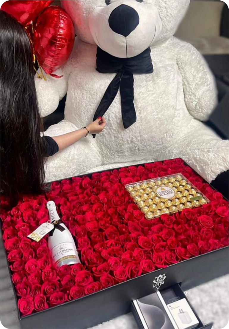 Caja premium 200 Rosas - Imagen 6